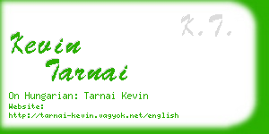 kevin tarnai business card